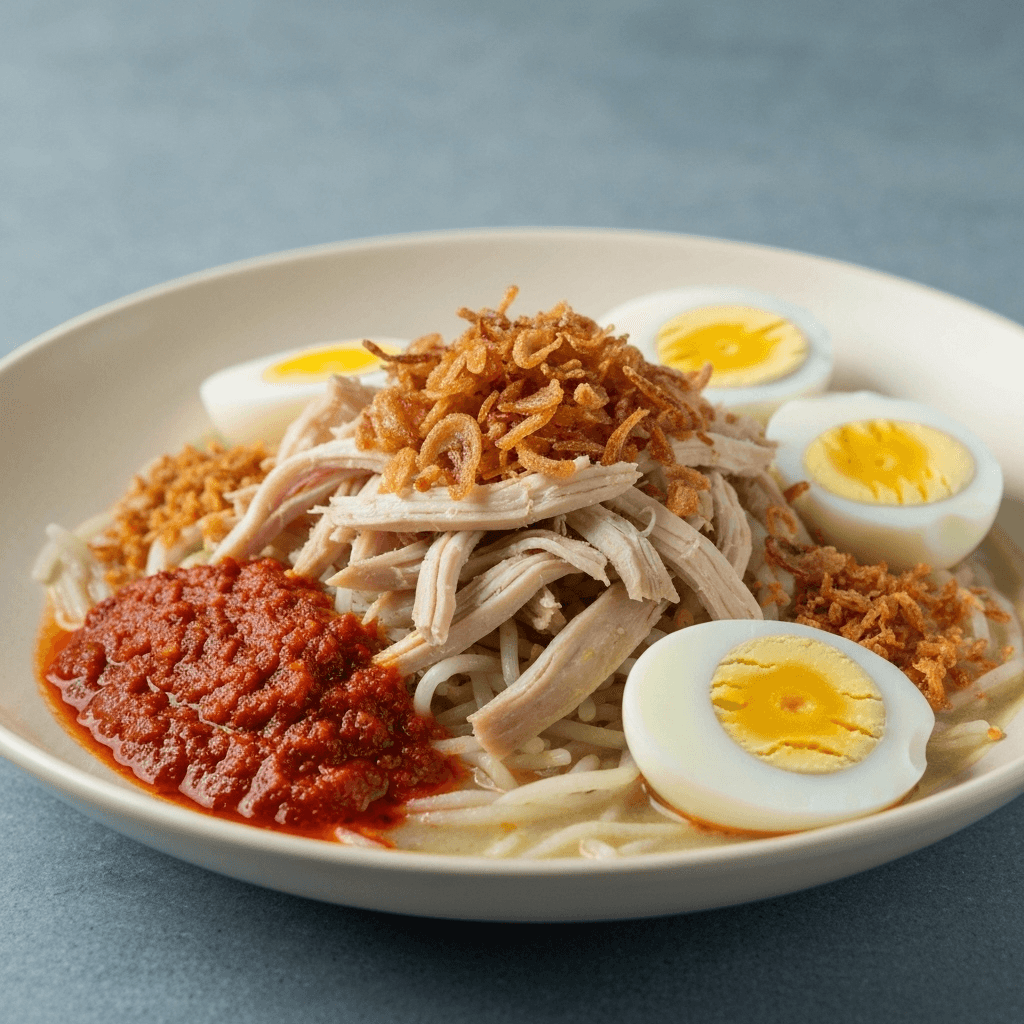 Lontong Ayam Komplit